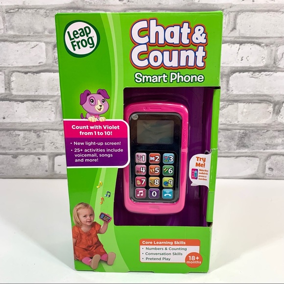 LeapFrog Chat And Count Smart Phone Violet - Infant Kids Learning Toys - NEW - Picture 1 of 10